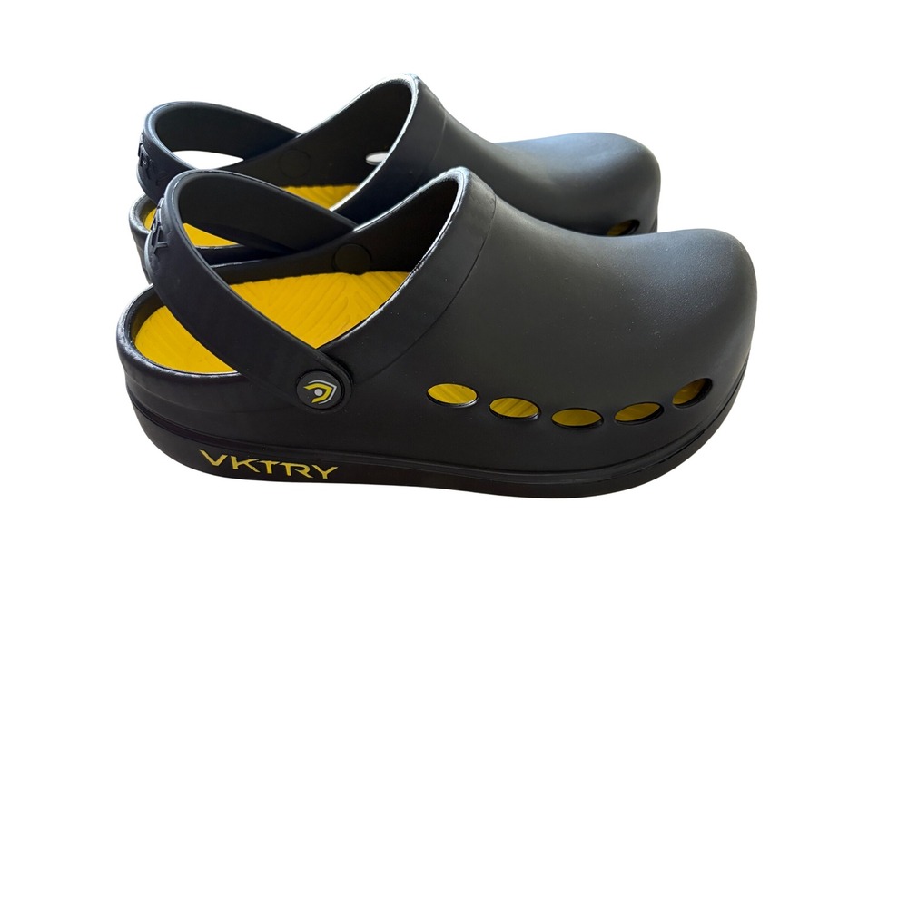 VKTRY Performance Recovery Clogs Black Yellow M7-8W 8-9 Arch support performance